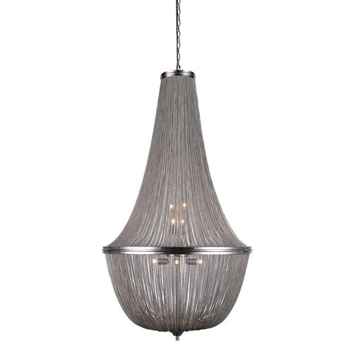Paloma Pewter 30-Inch 10-Light Chandelier - Image 1