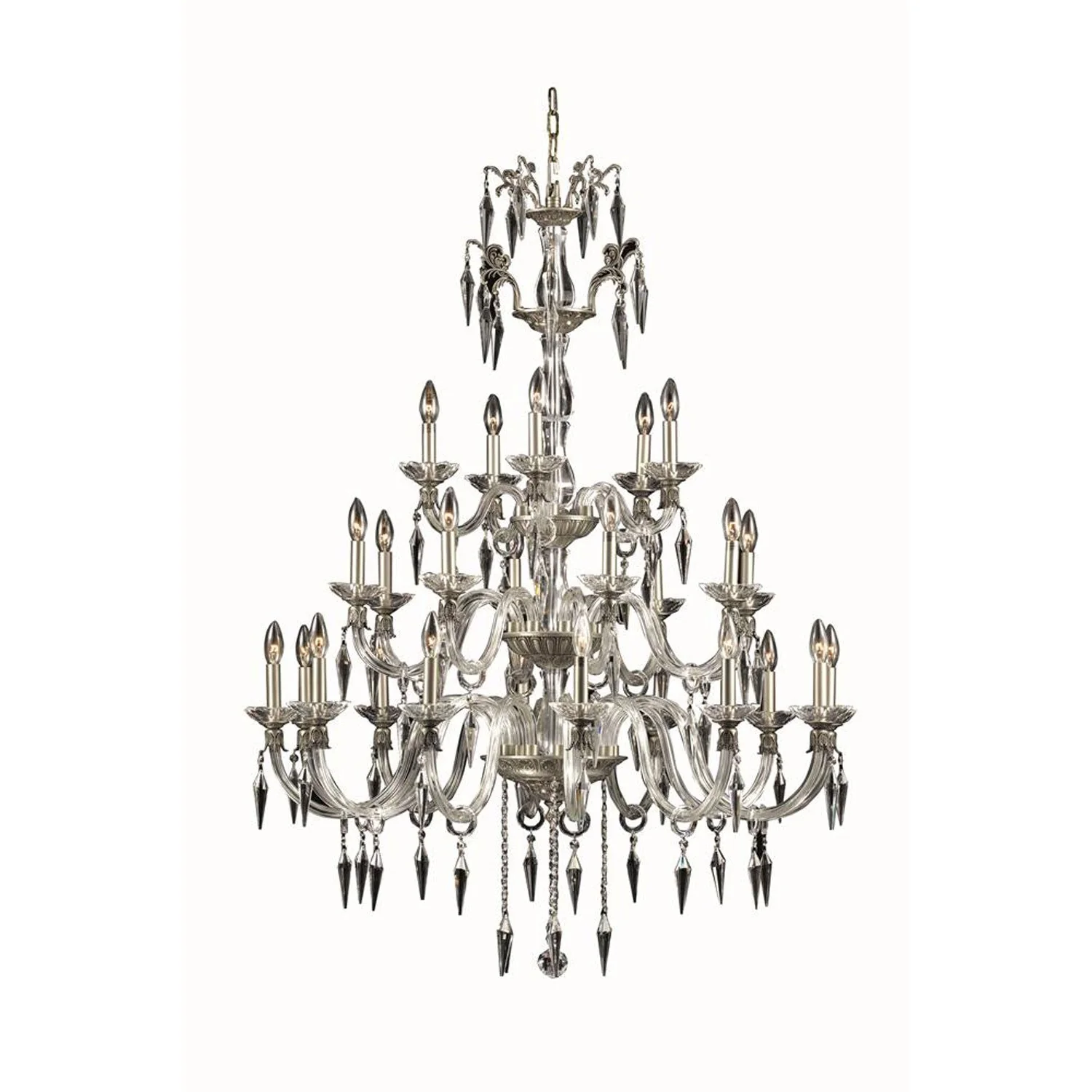 Grande French Gold 25-Light Chandelier with Elegant Cut Crystal - Image 1