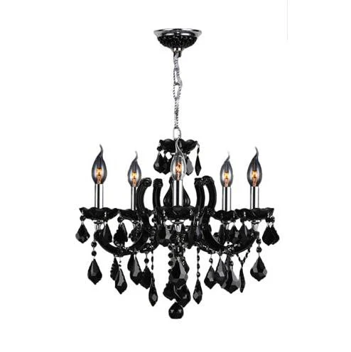 Chrome Five-Light Chandelier - Image 1