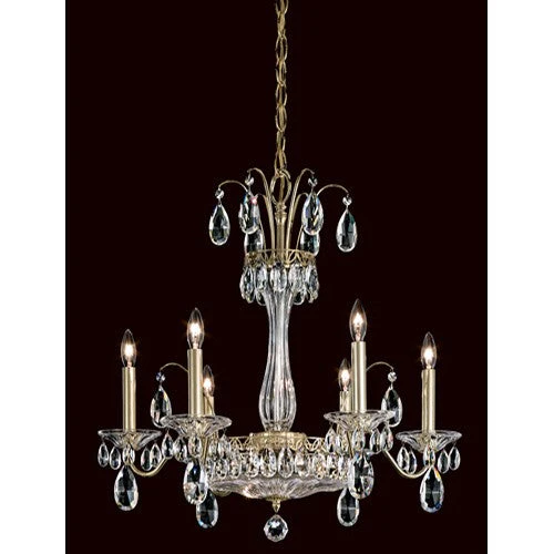 Six-Light Chandelier with Clear Heritage Crystal - Image 1