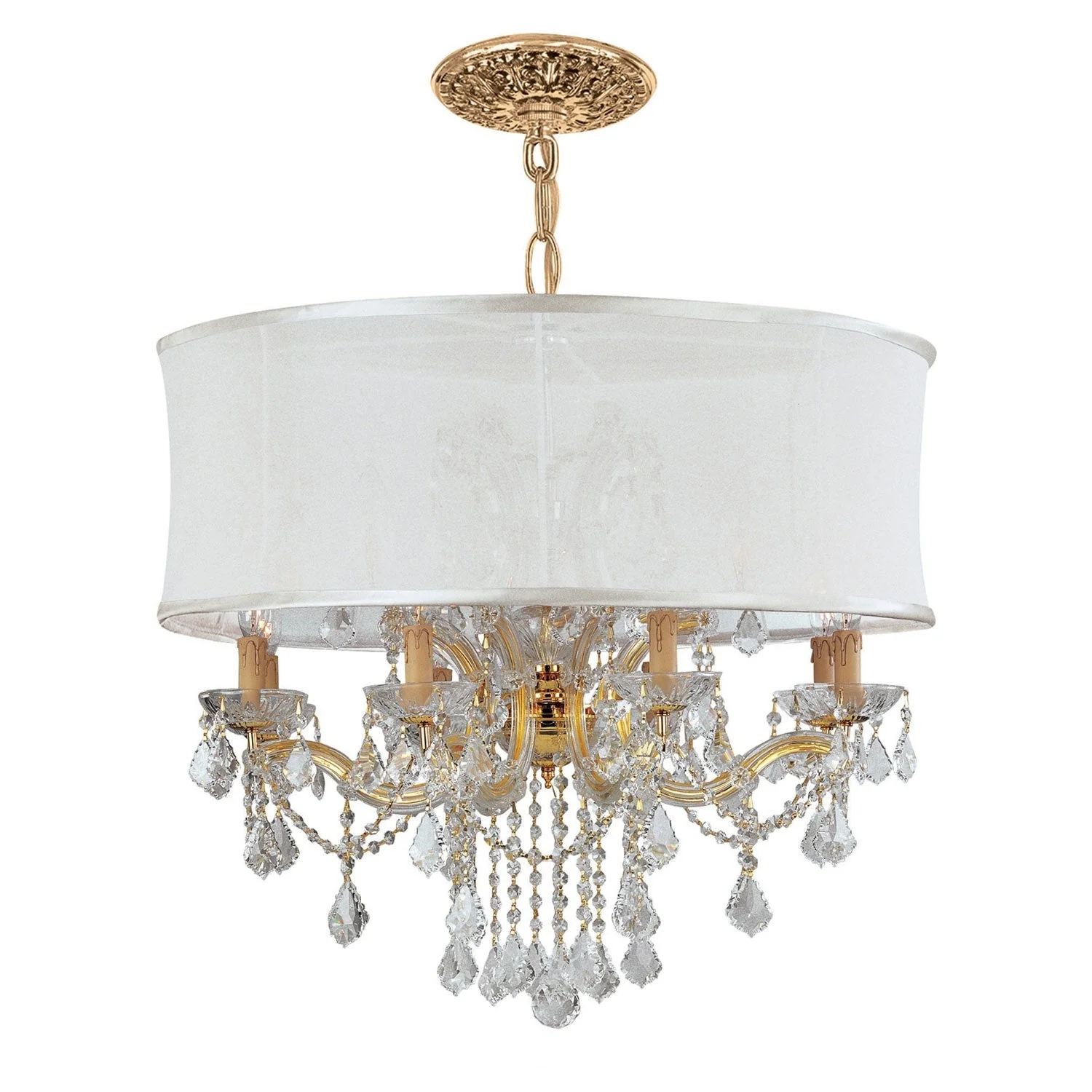 Group Brentwood Gold Twelve-Light Chandelier with Swarovski Spectra Crystal - Image 1