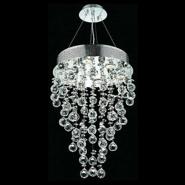 7 light polished chrome Contemporary Crystal Chandelier - Image 1