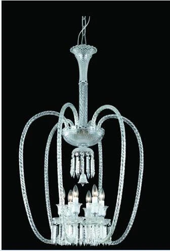 Cut Crystal Golden Teak Six Light 26-in Chandelier - Image 1