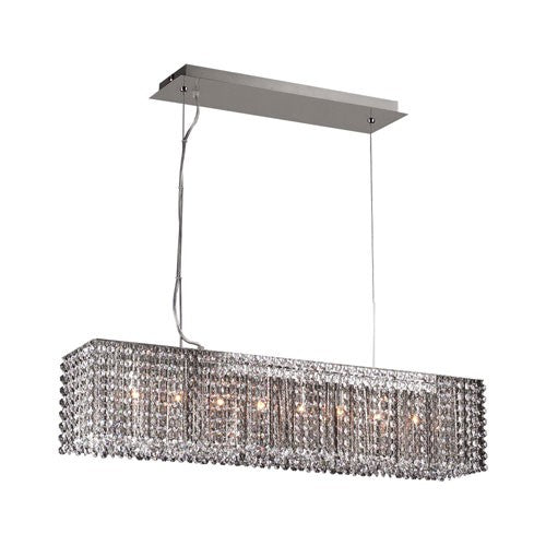 Devine Eight-Light Polished Chrome Pendant with Asfour Handcut Crystal Glass -Halogen - Image 1