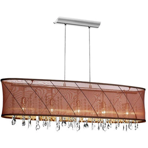 Five Light Horizontal Crystal Pendant - Image 1