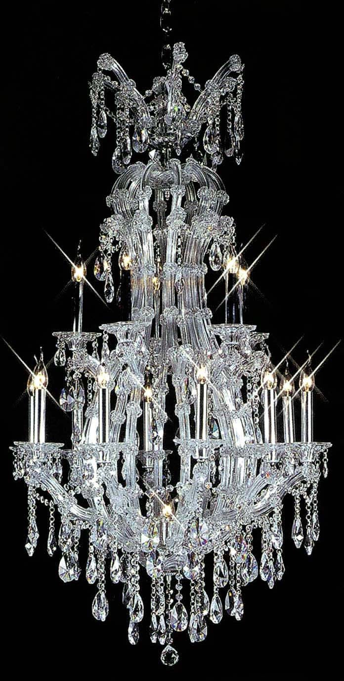 16 Lights Maria Theresa crystal chandelier dressed with clear crystals - Image 1