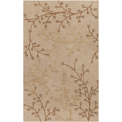 Surya Rugs Athena Collection Medium Gray, Dark Brown,Tan & Gray Area Rug ATH-5008 - Image 1