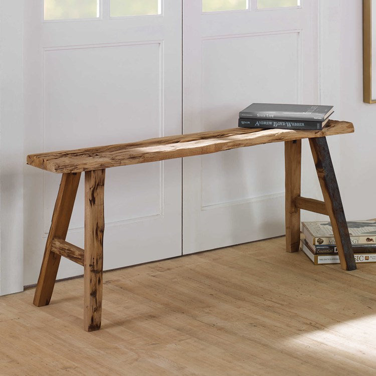 Uttermost Paddock Reclaimed Wood Rustic Modern Bench - Image 1