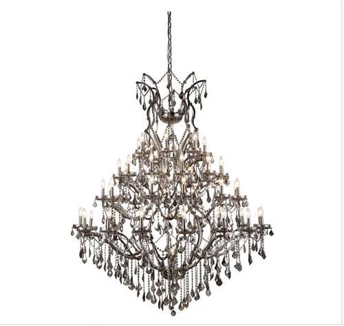 49-Light Chandelier With Silver Crystals - Image 1