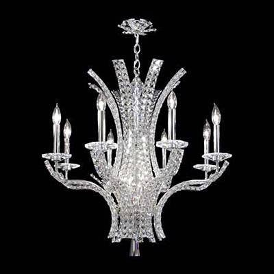 8 Light Eclipse Chandelier, Silve - Image 1