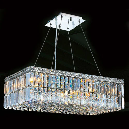 Corp Cascade Six-Light Chrome Finish with Clear-Crystals Chandelier - Image 1