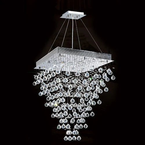 Corp Icicle Eight-Light Chrome Finish with Clear-Crystals Chandelier - Image 1