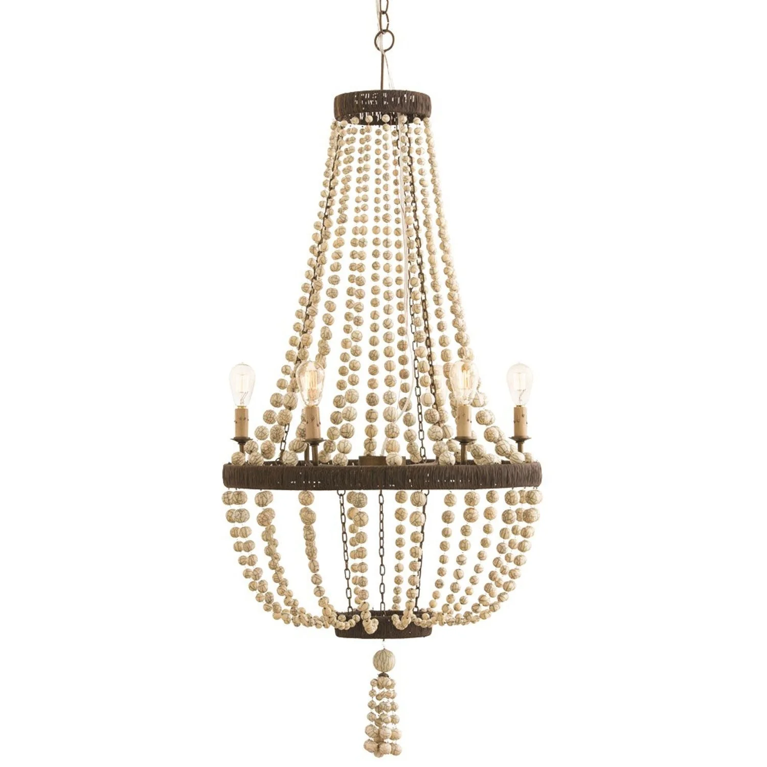 Odette Ivory Six-Light Chandelier - Image 1