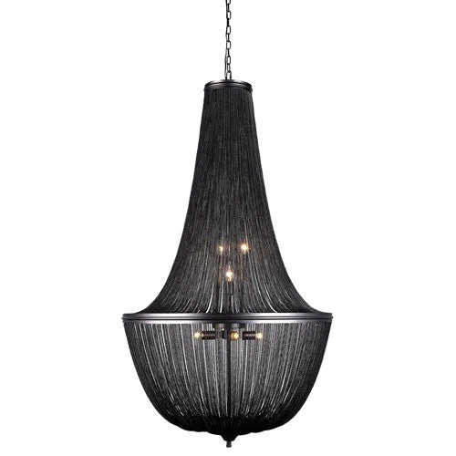 Paloma Dark Grey 30-Inch 10-Light Chandelier - Image 1