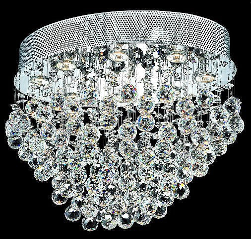 8 light polished chrome Contemporary Crystal Chandelier dressed with crystal ball - Image 1