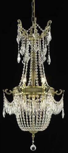 Bronze Six-Light Chandelier with Clear Royal Cut Crystals - Image 1
