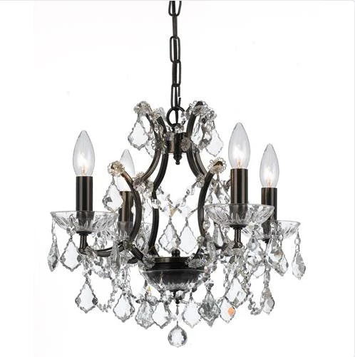 Bronze Four-Light Chandeliers - Image 1
