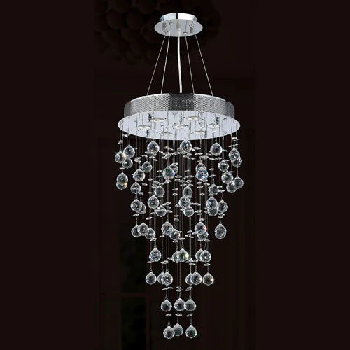 Seven-Light Chrome Finish with Clear-Crystals Chandelier - Image 1