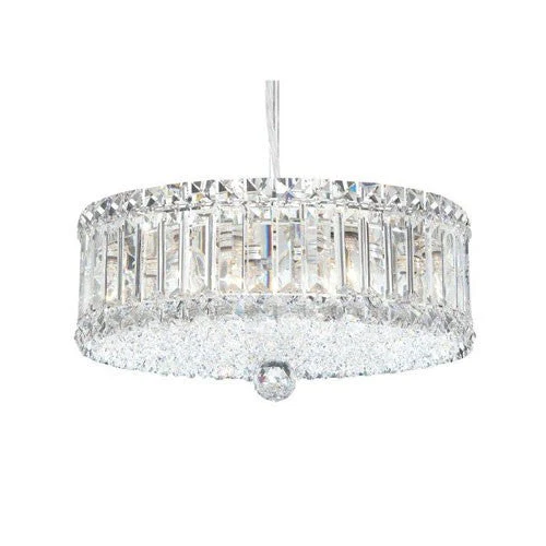 Stainless Steel Nine-Light Clear Spectra Crystal, 14.5W x 6.5H x 14.5D - Image 1