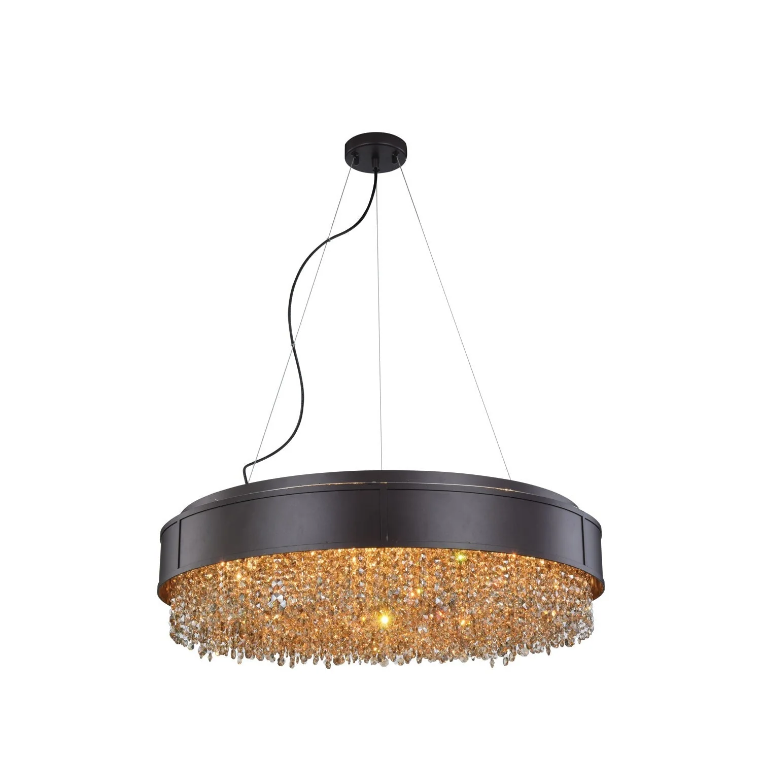 Regency Matte Dark Brown Nine-Light Pendant - Image 1