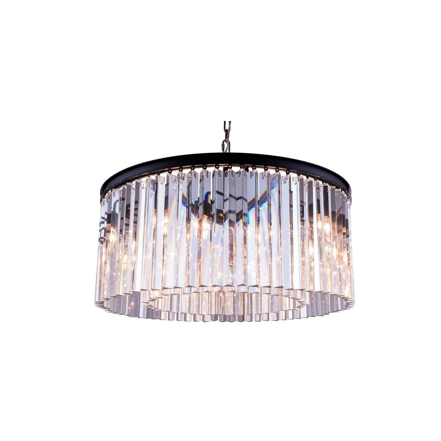 Sydney Mocha Brown Thirty-One-Inch Pendant with Royal Cut Clear Crystals - Image 1