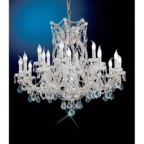 Chrome Nineteen-Light Chandelier with Crystalique Accents - Image 1