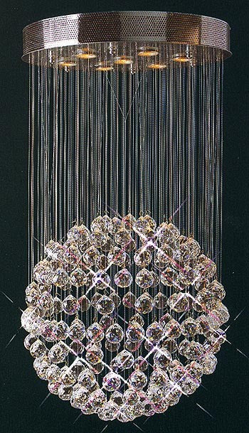 7 light polished chrome galaxy Contemporary Crystal Chandelier - Image 1