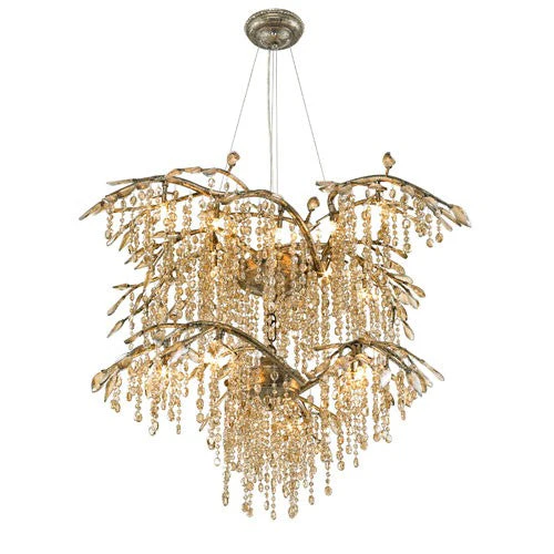 Autumn Twilight Mystic Gold Two Tier Chandelier - Image 1