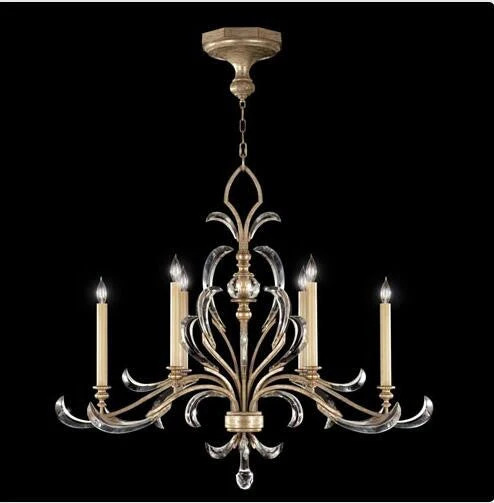 Fine Art Lamps Beveled Arcs Six-Light Chandelier - Image 1