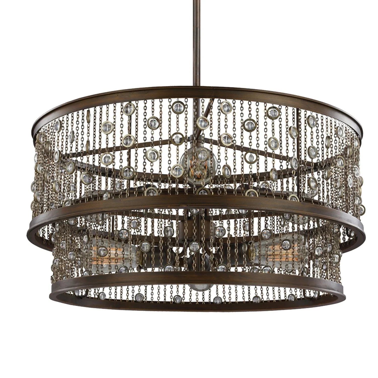 Chestnut Bronze Six-Light 24-Inch Wide Pendant - Image 1