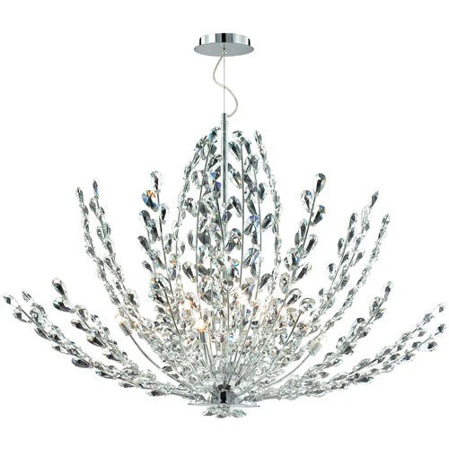 Filigree Chrome Twelve-Light Pendant - Image 1