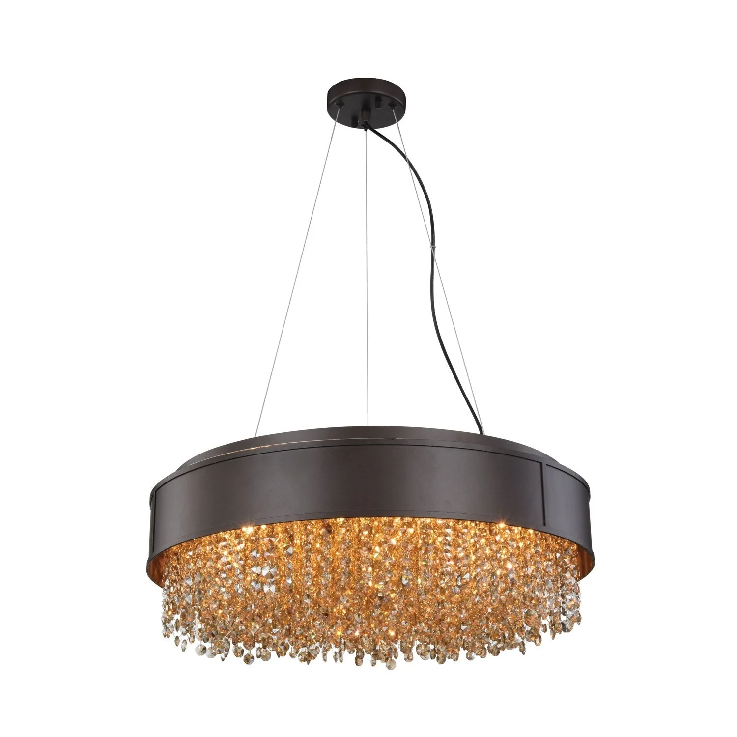 Regency Matte Dark Brown Six-Light Pendant - Image 1