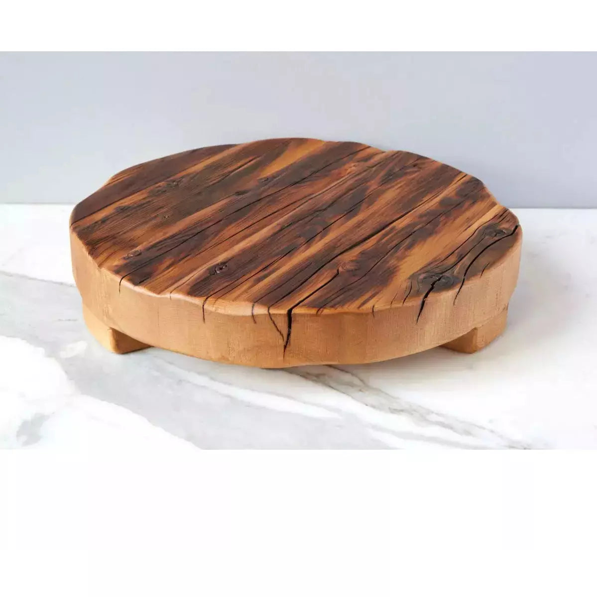 etúHOME Classic Large Round Reclaimed Wood Trivet ~ IN-STORE PURCHASE ONLY - Image 3