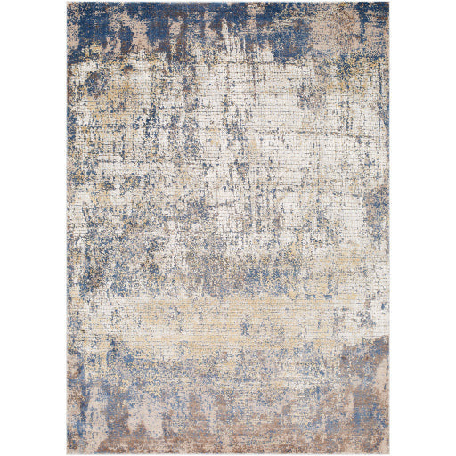 Surya Rugs Aisha Collection Light Blue, Brown, Tan & Mustard Area Rug AIS-2300 - Image 1