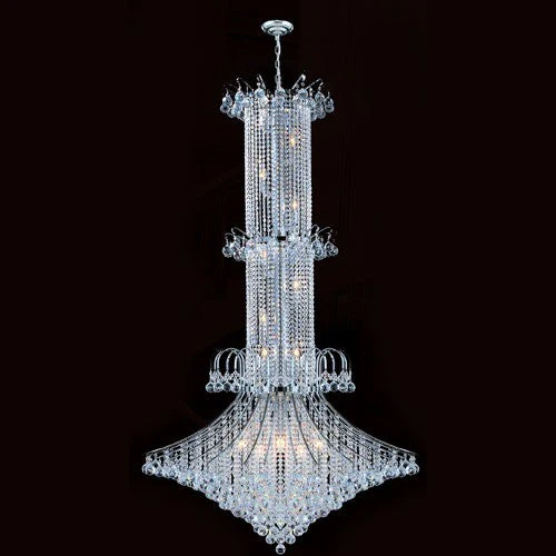 Corp Empire 20-Light Chrome Finish with Clear-Crystals Chandelier - Image 1