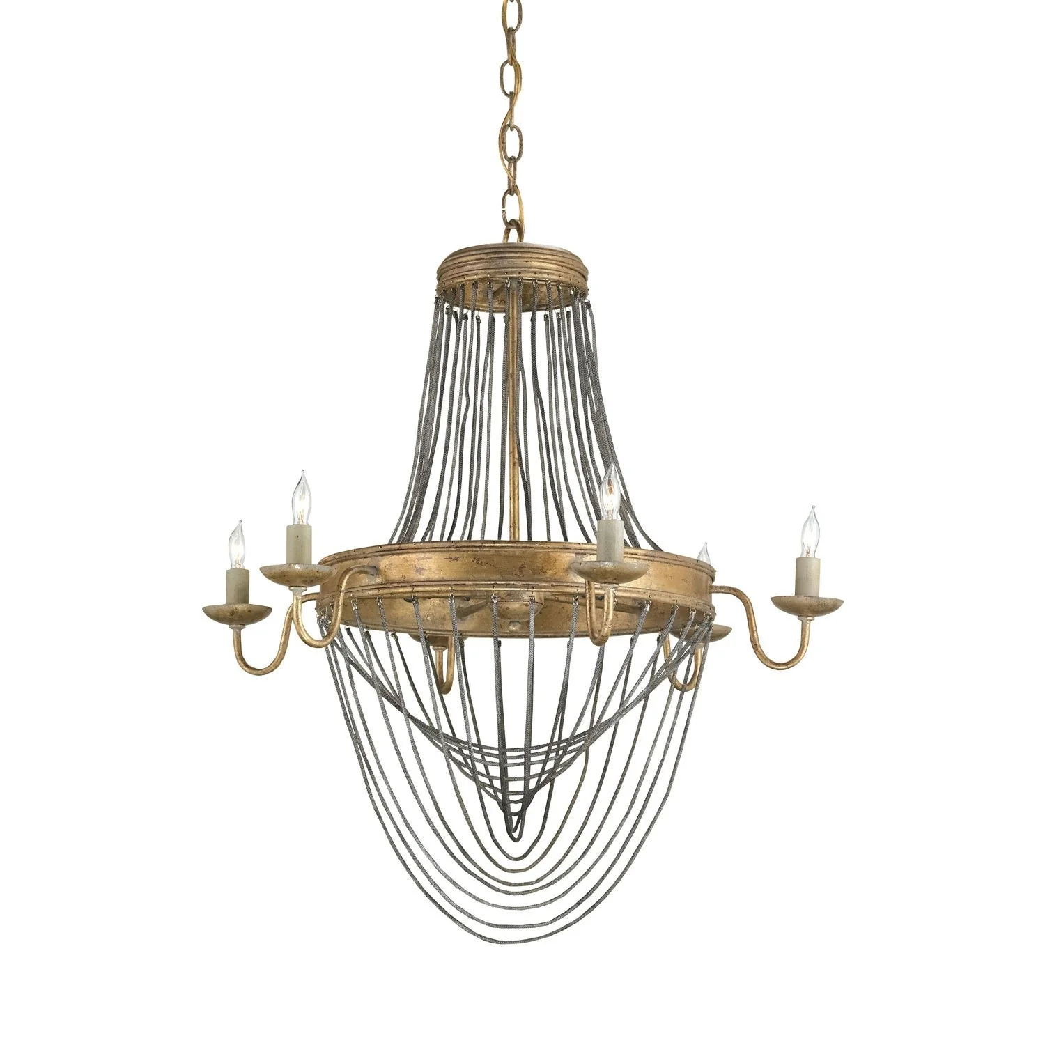 Leaf 25-Inch Six-Light Chandelier - Image 1