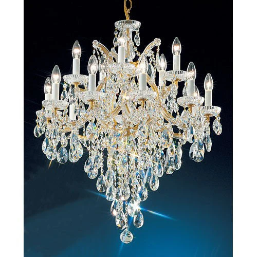 Maria Thersea Olde World Gold Sixteen-Light Chandelier with Crystalique Accents - Image 1