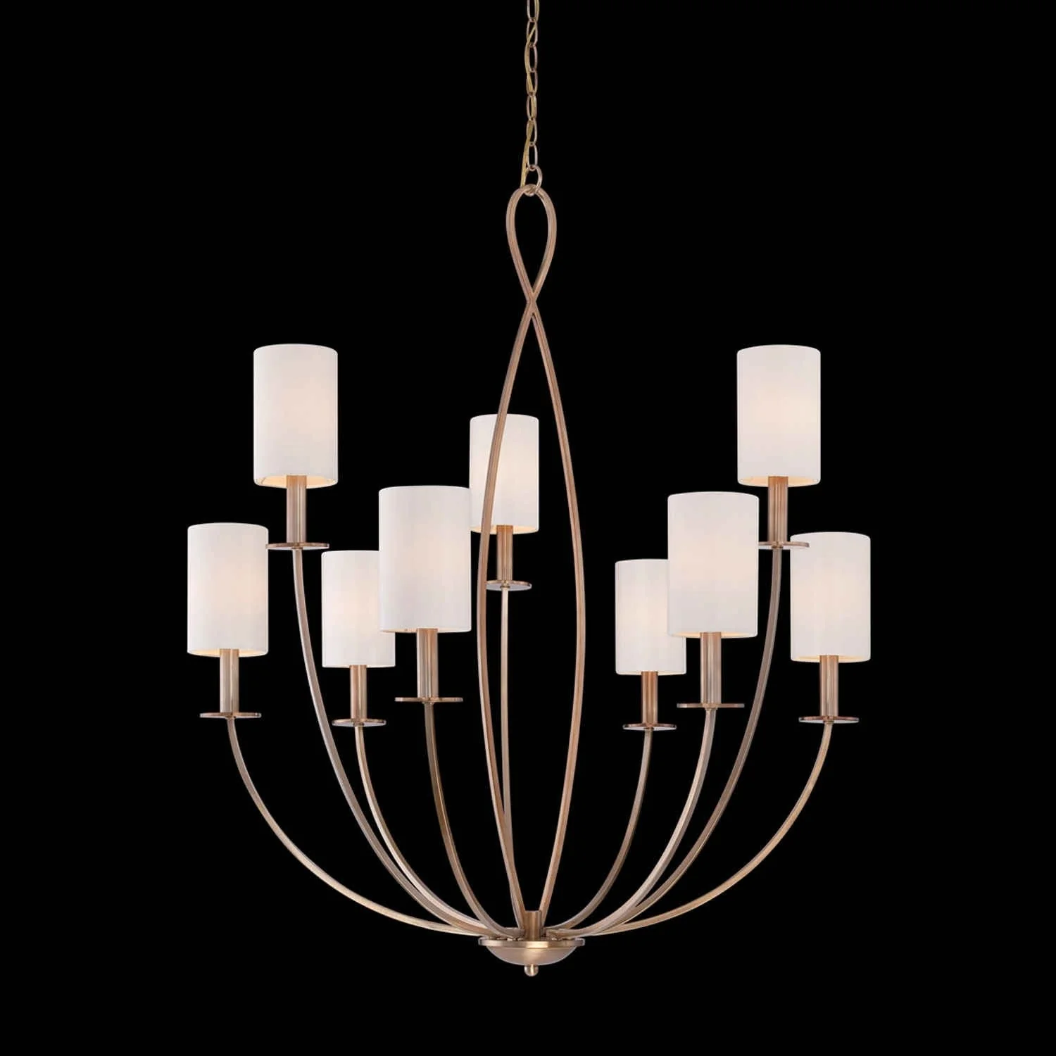 Castana Satin Gold Nine-Light Chandelier - Image 1