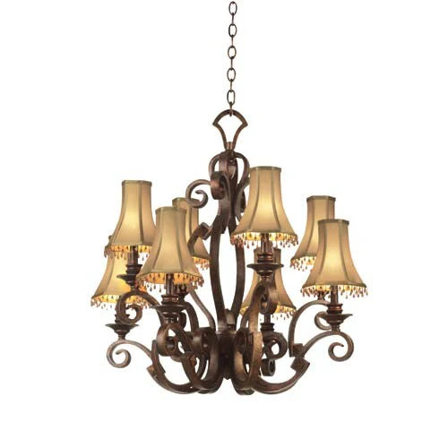 Ibiza Copper Claret Eight-Light Chandelier - Image 1