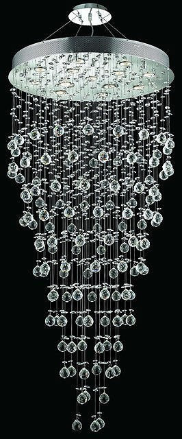 13 light Contemporary Crystal Chandelier with polished chrome base - Image 1