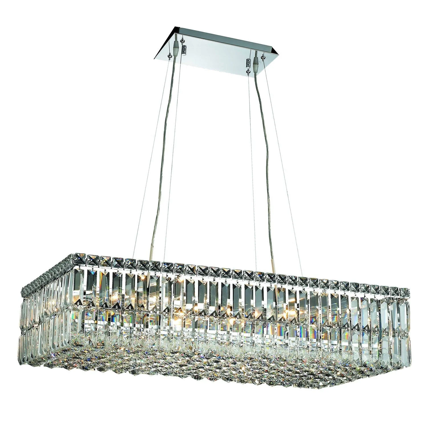 Maxim Chrome Sixteen-Light 16-Inch Pendant with Royal Cut Clear Crystal - Image 1
