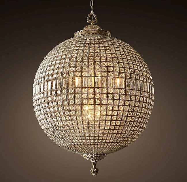 Modern minimalist 5 lights crystal ball chandelier - Image 1