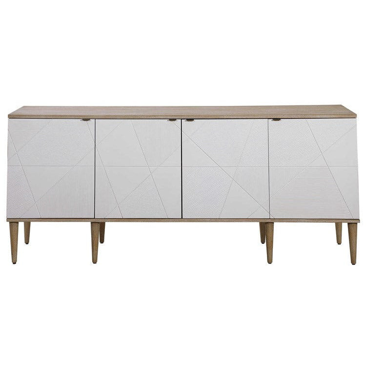 Uttermost Tightrope White Modern 4 Door Cabinet - Image 2