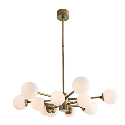Karrington Antique Brass 12-Light Chandelier - Image 1