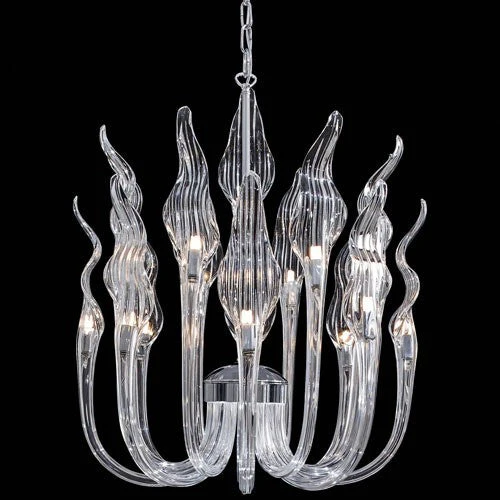 Metropolitan Chrome and Clear Glass 16-Light Chandelier - Image 1