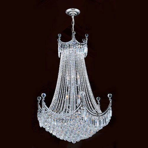 Corp Empire 15-Light Chrome Finish with Clear-Crystals Chandelier - Image 1