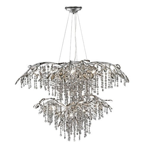 Autumn Twilight Mystic Silver Two Tier Chandelier - Image 1