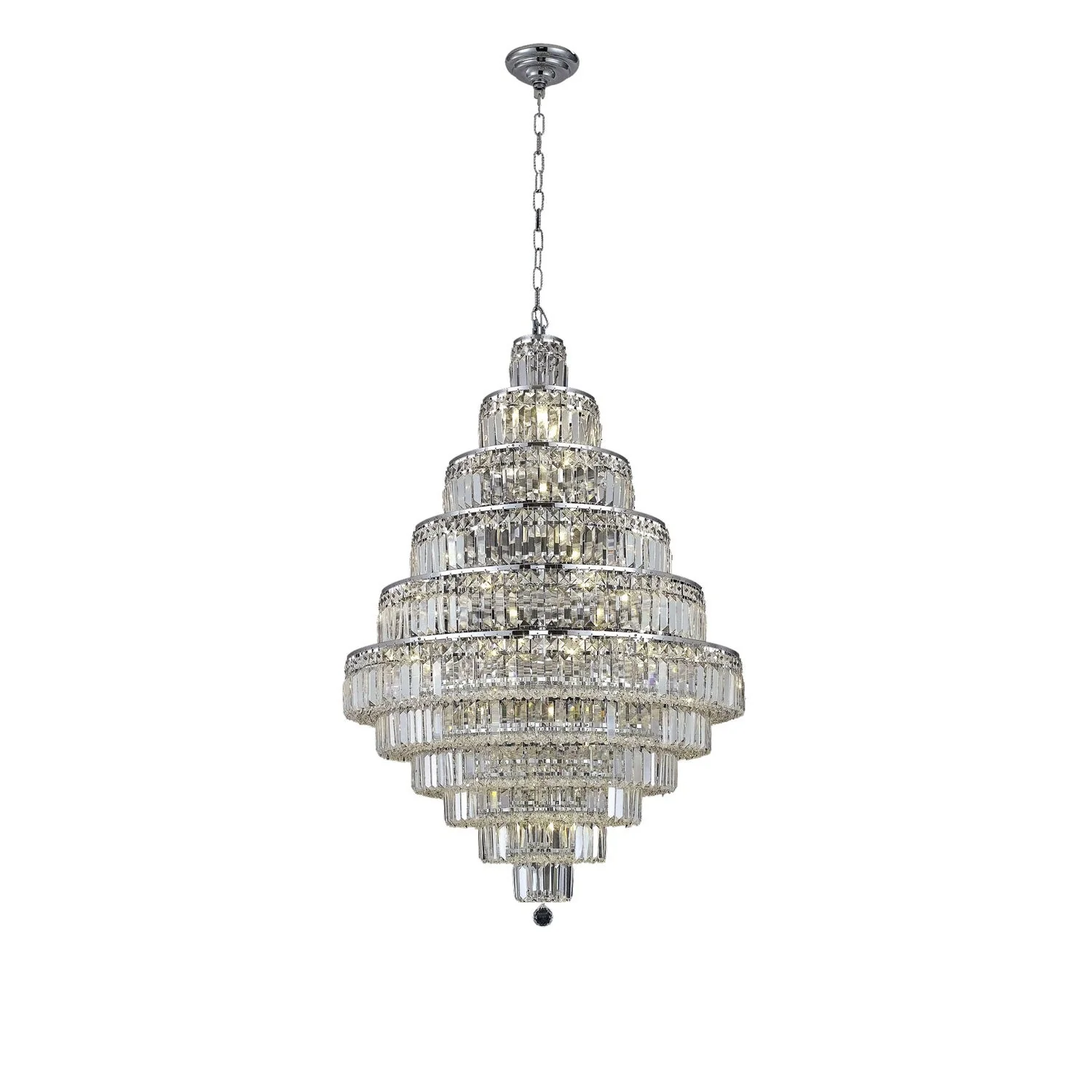 Maxim Chrome Thirty-Light Chandelier with Clear Royal Cut Crystals - Image 1