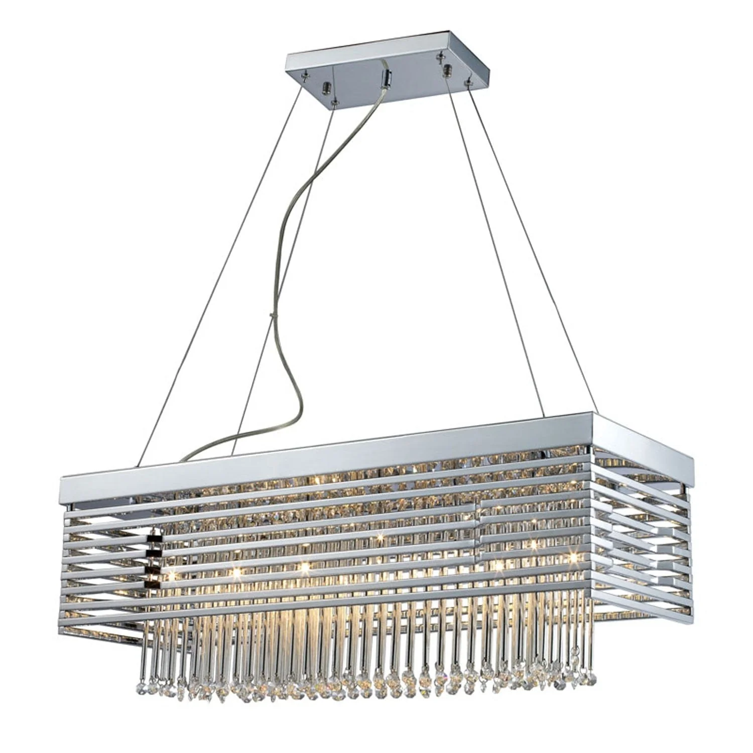 Cortina Polished Chrome Twelve-Light Pendant - Image 1