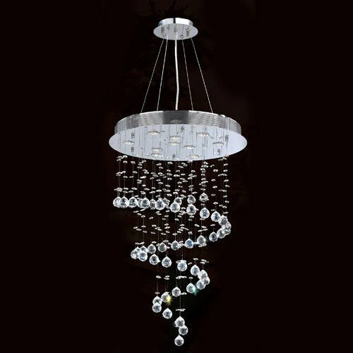 Corp Helix 10-Light Chrome Finish with Clear-Crystals Chandelier - Image 1